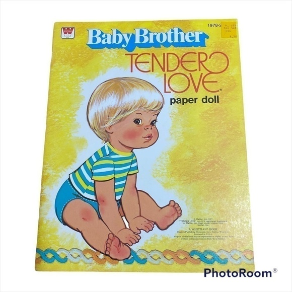 Vintage Baby Brother Paper Doll Uncut Unused 1977 Tender Love Whitman - Picture 1 of 5